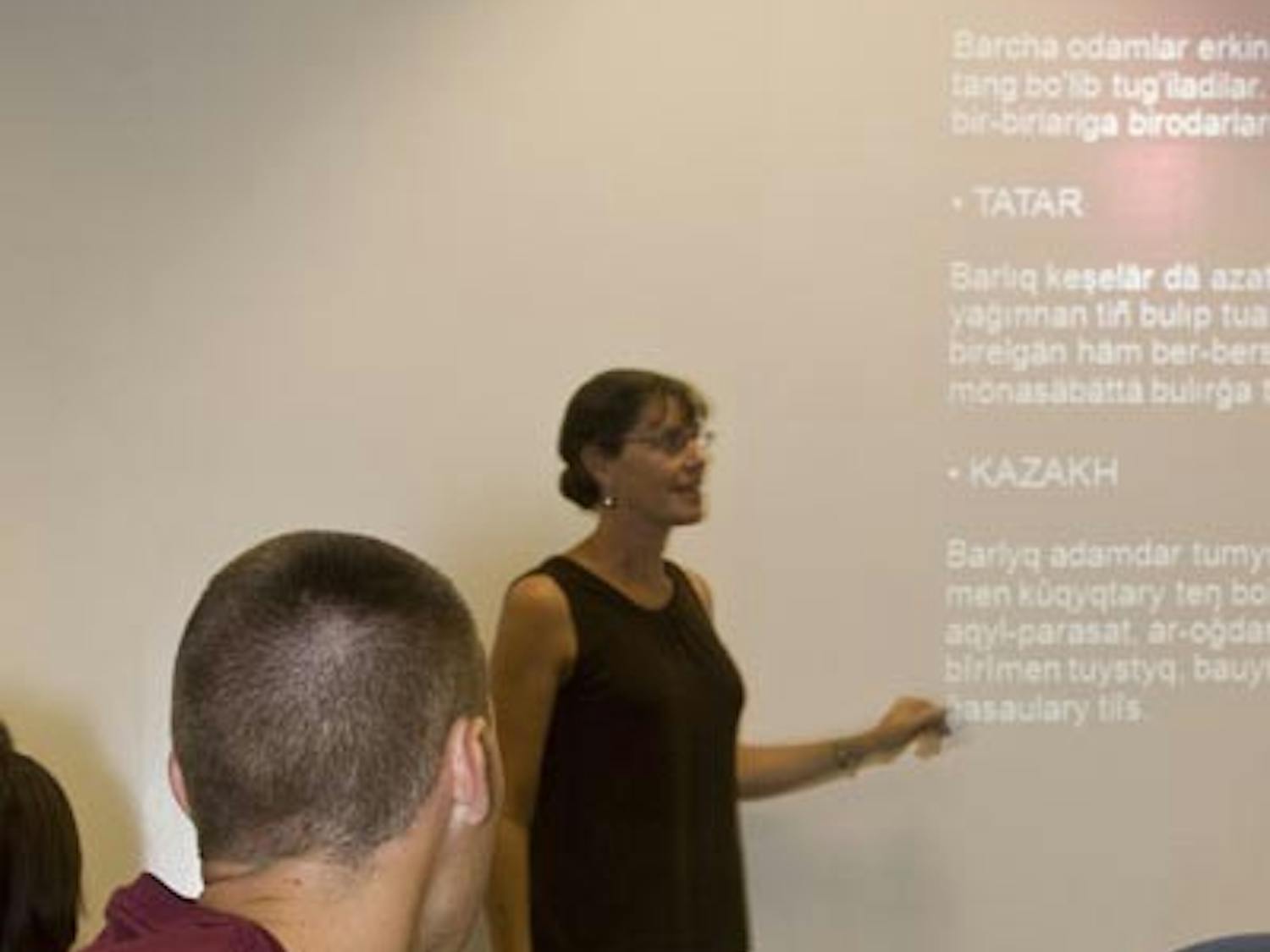 FOREIGN LANGUAGE: Prof. Kathleen Evans-Romaine directs the Critical Languages Institute at ASU. (Photo by Annie Wechter)