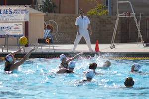 ASU water polo team plays Indiana in Tempe,AZ,Jan. 23rd, 2016