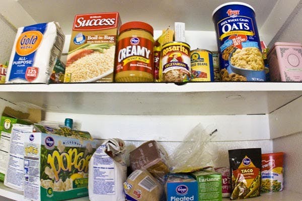 HELP THE HUNGRY: ASU collected canned foods during the UCLA game to help feed people in need. ASU plans to continue their efforts Thursday at the UA/ASU game in Tucson. (Photo by Annie Wechter)