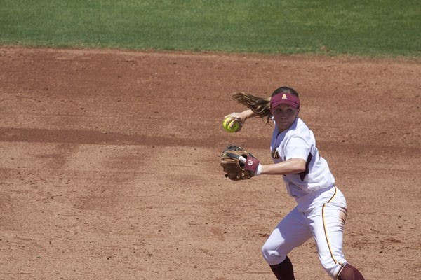 TOUGH COOKIE: Sophomore shortstop Katelyn Boyd has stayed in the ASU lineup despite suffering two broken fingers on April 9. She leads the team with a .435 batting average, 15 home runs and 45 RBI.  (Photo by Scott Stuk)