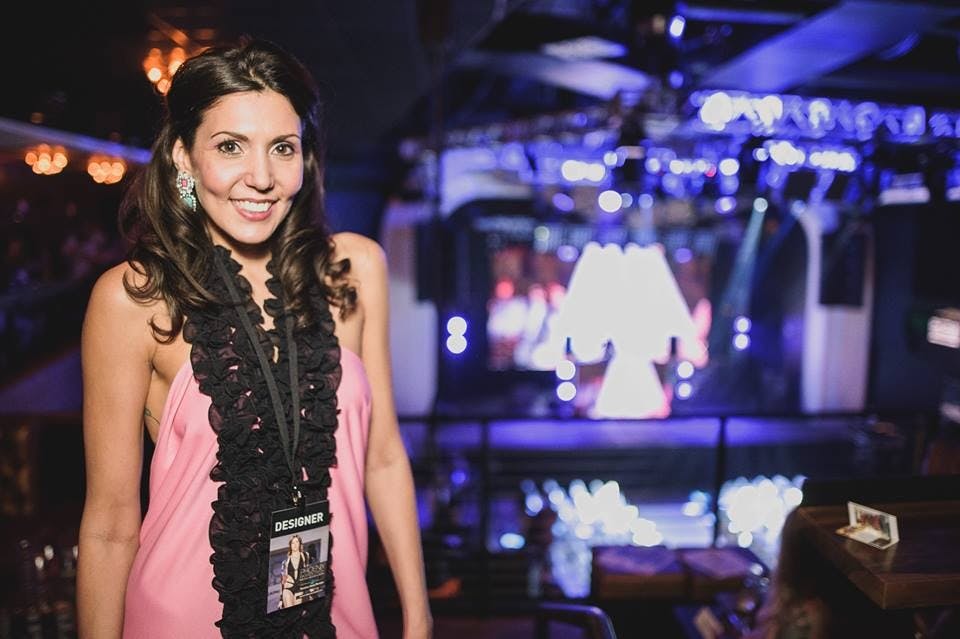 Designer Breanna Schoonover of Lousy Rich poses at Phoenix Fashion  Week 2015, in Phoenix.