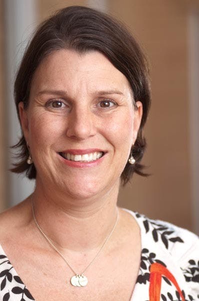 CAUSES OF OBESITY: Alexandra Brewis Slade, executive director of the School of Human Evolution and Social Change, challenged misconceptions about the causes of obesity at an event she held Thursday at the West campus. (Photo by Aaron Lavinsky)