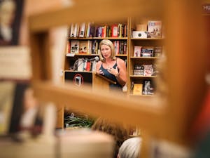 ASU Professor Patricia Murphy, photographed at her poetry reading at Changing Hands Bookstore in Tempe on the night of Thursday, Sep. 1, 2016.
