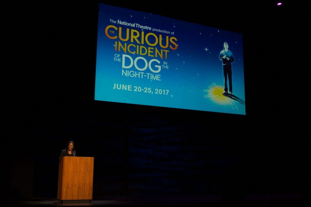 Colleen Jennings-Roggensack announces the only play on the 2016-2017 Gammage Season lineup on Monday, March 21, 2016. "The Curious Incident of the Dog in the Night-Time" will be coming to Gammage from June 20-25 in 2017.