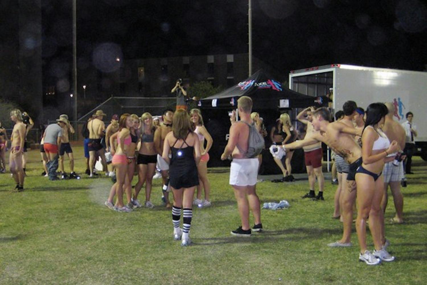 Participants of the 2010 Undie Run wait for the run to start. Despite funding issues, the Undie Run will be taking place Tuesday, April 24. (Photo by Beth Easterbrook)