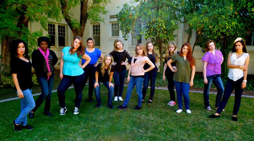 Lady Pitchforks are fiercer than ever ready to bring their pitchfork-perfect a-game to the ICCA competition. 
Photo by Luu Nguyen