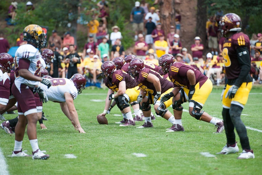 ASU football's interior offensive line a formidable force up front