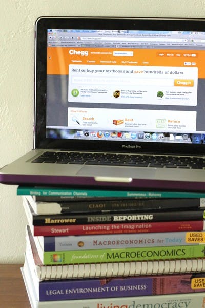 University bookstores are now competing with websites such as Chegg.com, which sometimes offer textbooks at cheaper rates, something desired by students with many expenses. (Photo by Lisa Bartoli)