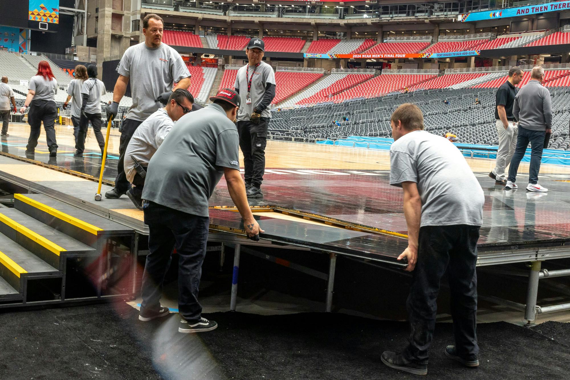 How the Final Four's court got to Arizona from the small, Michigan town where it was made