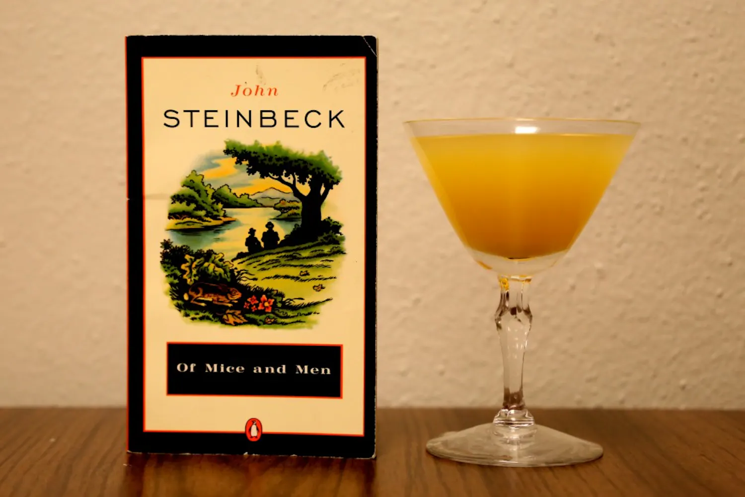 This week, columnist Carson Abernethy pairs 'Of Mice and Men' by John Steinbeck with a Ward 8 cocktail. Photo done on Tuesday, March 29, 2016.