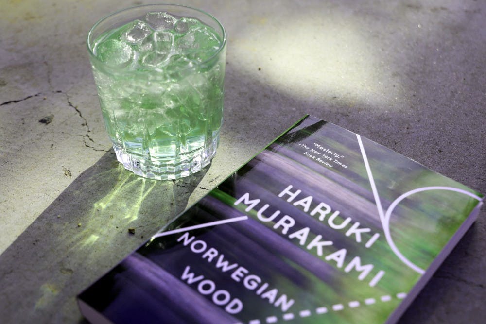 This week, columnist Carson Abernethy pairs 'Norwegian Wood' by Haruki Murakami&nbsp;with a Gimlet.&nbsp;Photo done on Tuesday, March 5, 2016.