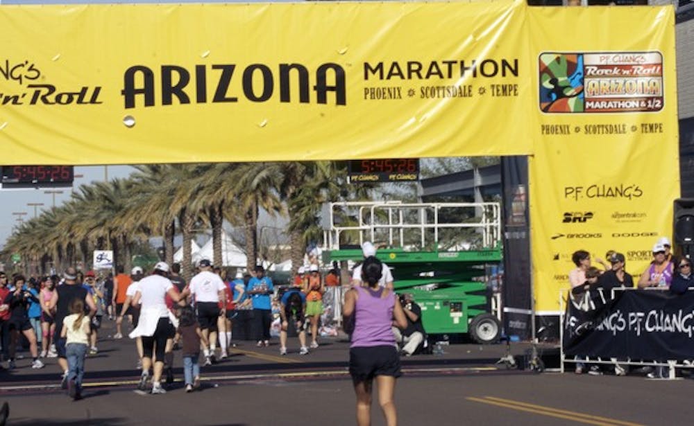 STARTING LINE: The marathon season in Tempe has officially begun. The season usually begins in September and ends with Pat's Run in April. (Photo by Lisa Bartoli)