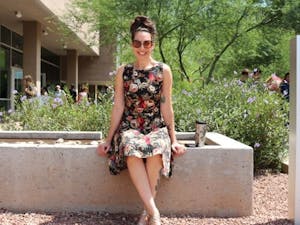 Rosemarie Dombrowski, a Senior Lecturer of English at ASU, poses for a photo on Thursday, Aug. 25, 2016, at the downtown ASU campus.&nbsp;