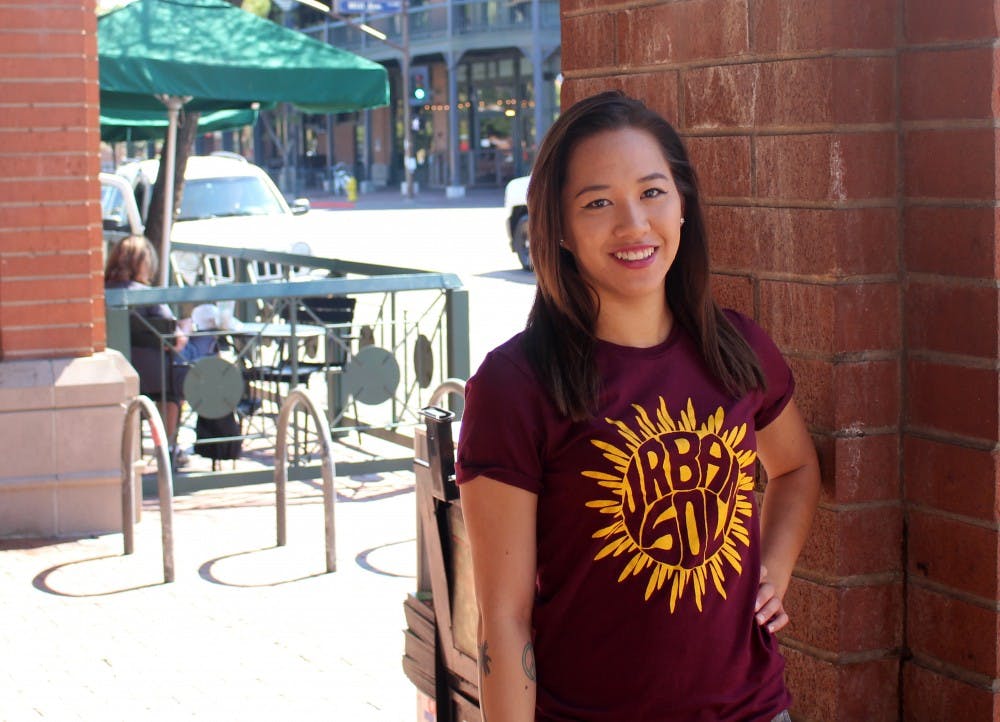 Kayla Tomooka, one of the Urban Sol week coordinators, poses for a photo&nbsp;on Mill Ave. in Tempe, Arizona on Friday,&nbsp;March 10, 2017.