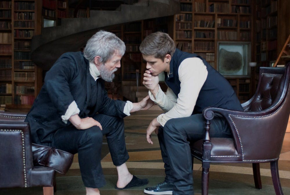 (Jonas (Brenton Thwaites) and Oscar winner Jeff Bridges (The Giver) The Weinstein Company)