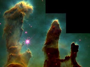 Gas Pillars in the Eagle Nebula