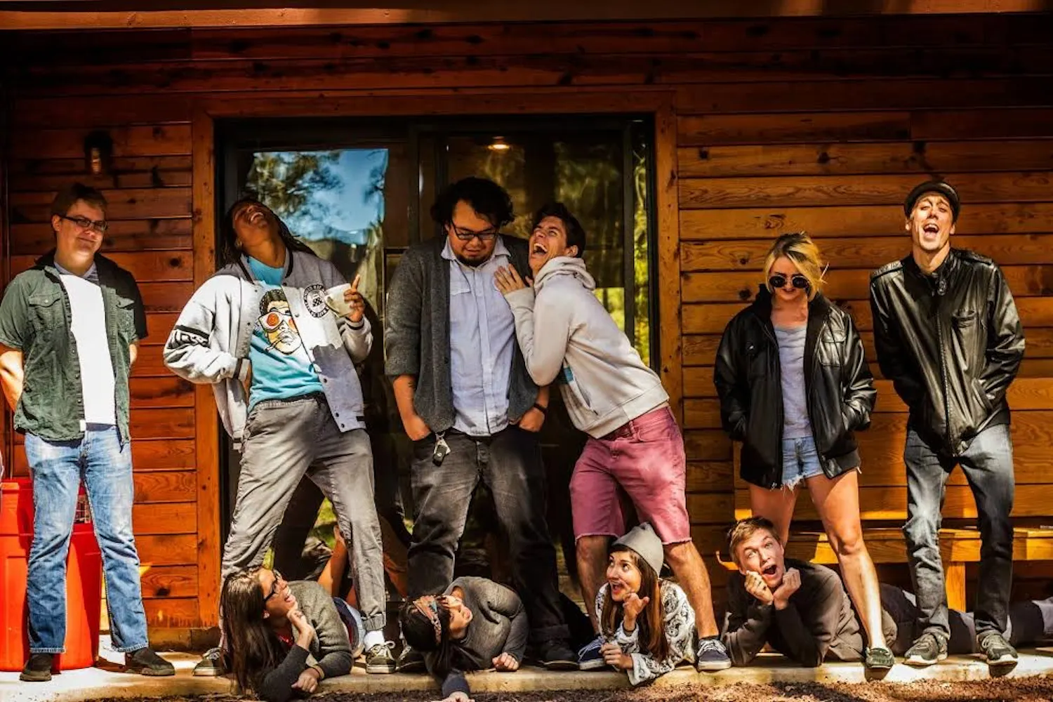 Farce Side Comedy Hour, ASU's official sketch comedy troupe, poses for a photo at a comedy festival in Tucson, AZ. 