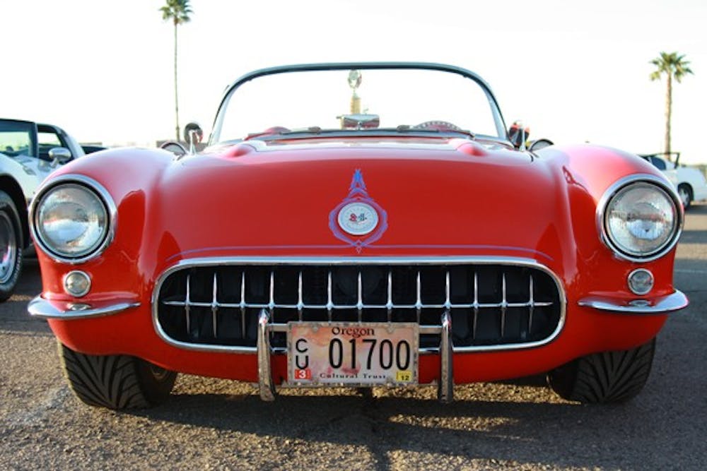 The Car Club and Department of Engineering Technology host CTI's first car show on the Polytechnic campus Thursday, where anyone was welcome to show up and show off their ride. (Photo by Shelby Bernstein)