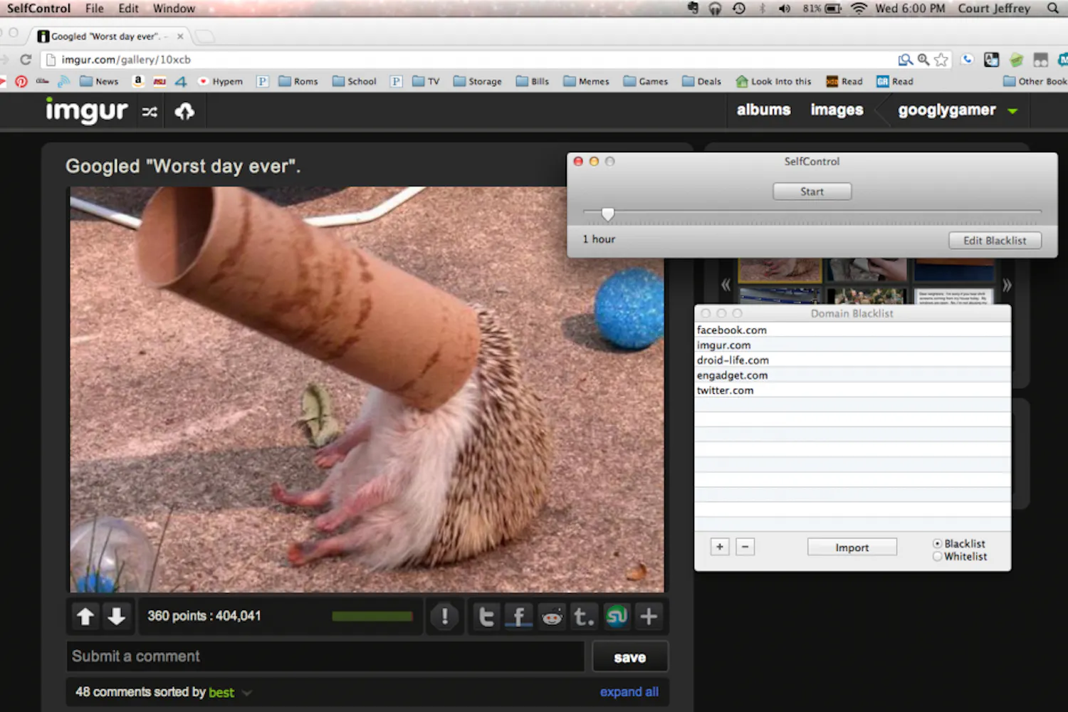 Procrastination at work. Photo by Courtland Jeffrey.