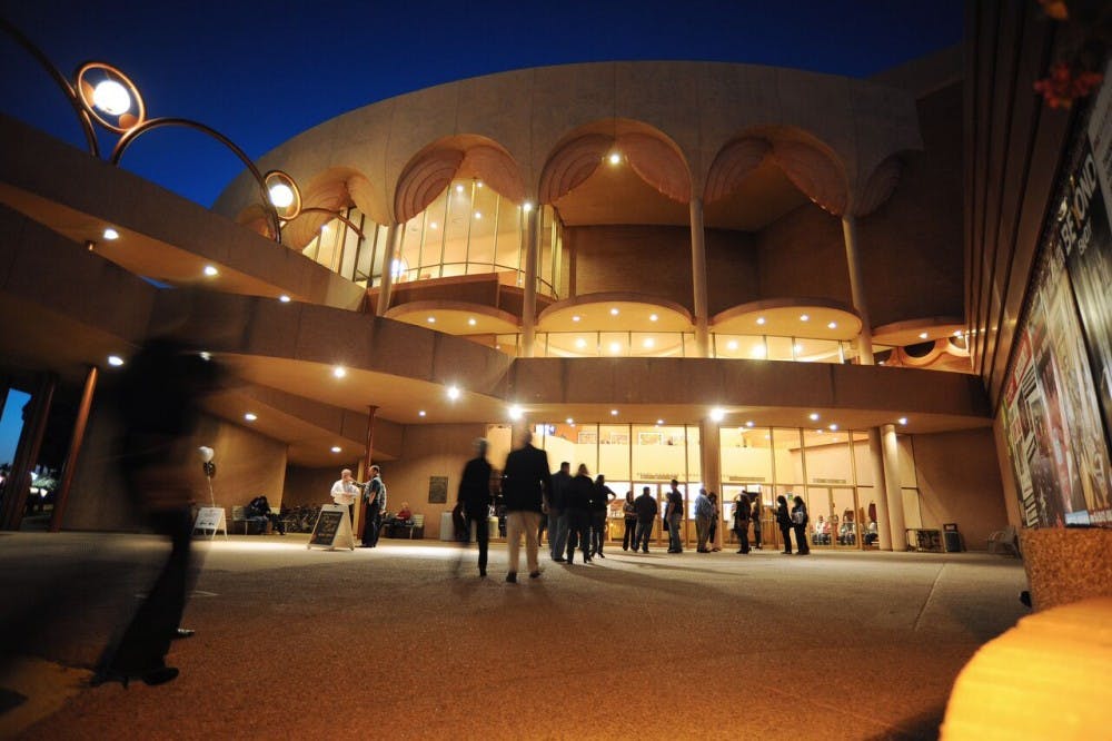 People walk into&nbsp;ASU Gammage in Tempe, Arizona in 2015.&nbsp;