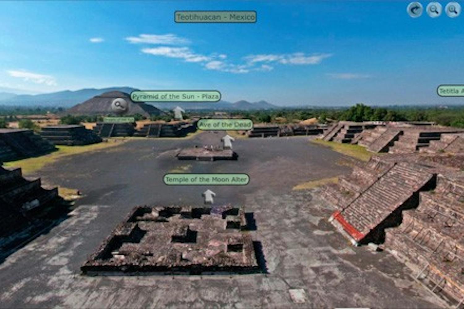 An iVFT to Teotihuacan, Mexico, teaches users about early civilizations. (Photo courtesy of Steven Semken)