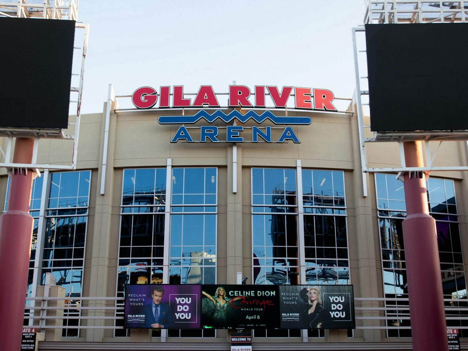 The front of the Gila River arena.&nbsp;