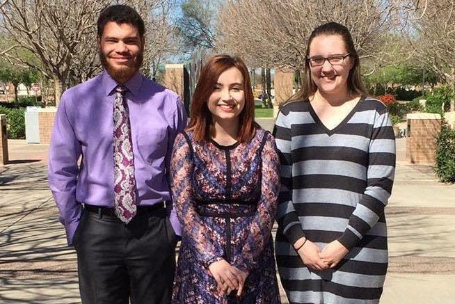 The Wallace campaign candidates for USG West pose for a portrait.