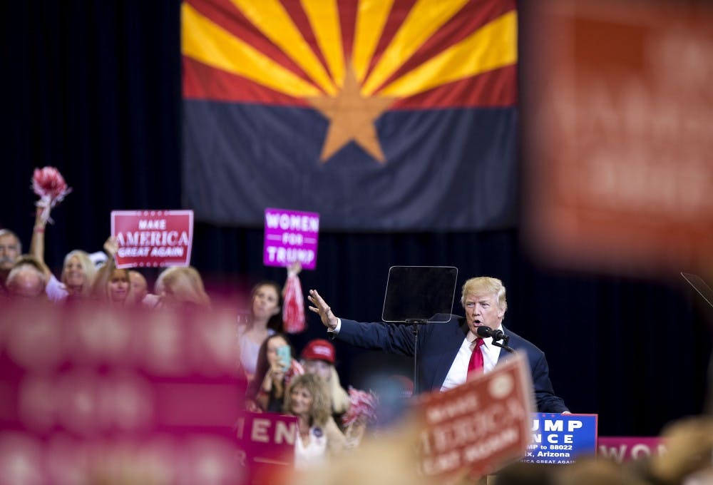 Photo Gallery: Donald Trump touches down in Phoenix for rally