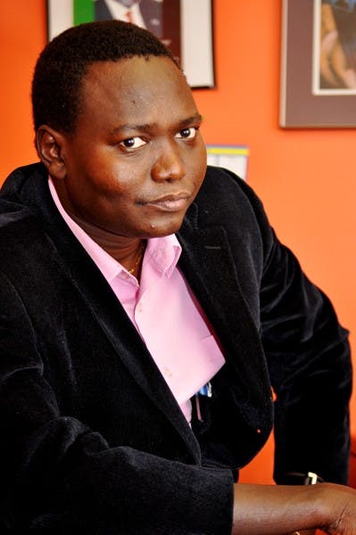 HOPE FOR SUDAN: Kuol Awan, executive director of the AZ Lost Boys Center in Phoenix, hopes to one day temporarily return to Sudan to help foster stability and peace. Awan left Sudan in 1987 after territorial violence began, and is now working on earning his MA in social justice and human rights from ASU. (Photo by Sierra Smith)