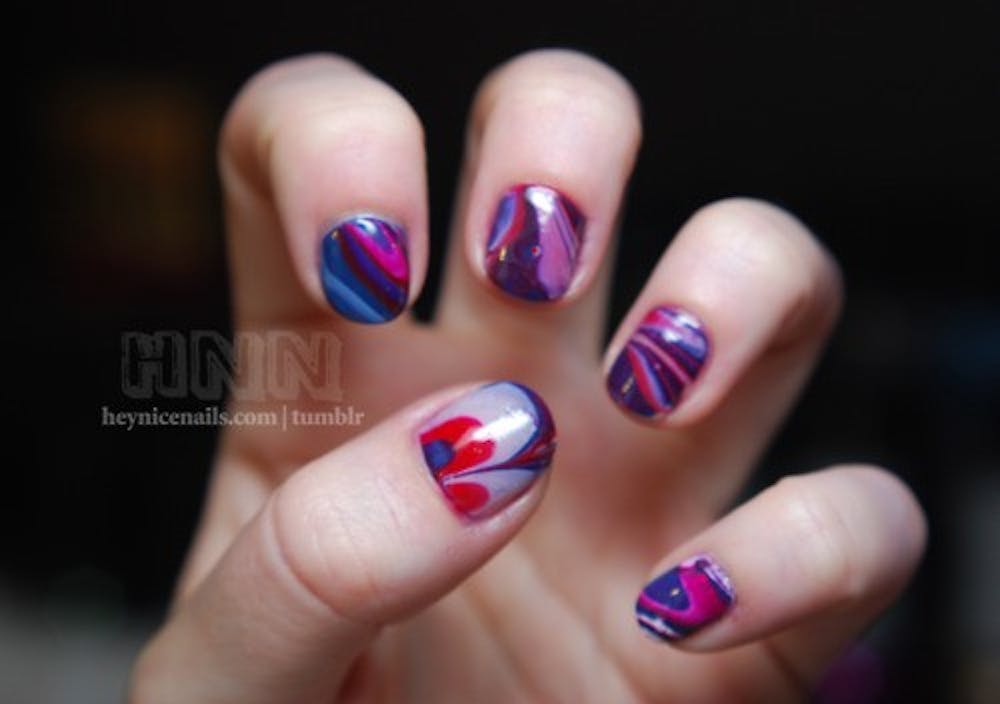 Marbled nail. Photo from heynicenails.com.