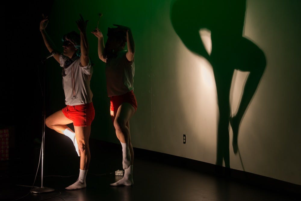 Dancers perform during a dress rehearsal of dance MFA senior Ricardo Alvarez's production 'It's My Party' on Wednesday, Jan. 27, 2016, at Galvin Playhouse on the Tempe campus. The production premieres Friday as part of the Emerging Artists III exhibition.