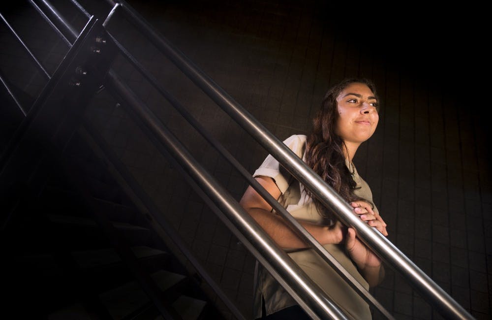 Opinion columnist Charlene Santiago poses for a portrait in the Walter Cronkite School of Journalism and Mass Communication on Wednesday, Aug. 24, 2016. 