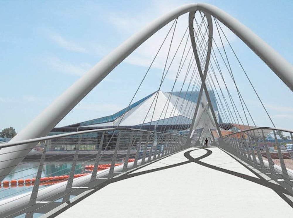 BREAKING GROUND: The City of Tempe began construction this week on a pedestrian bridge (pictured above) that will link the north and south sides of Tempe Town Lake.  