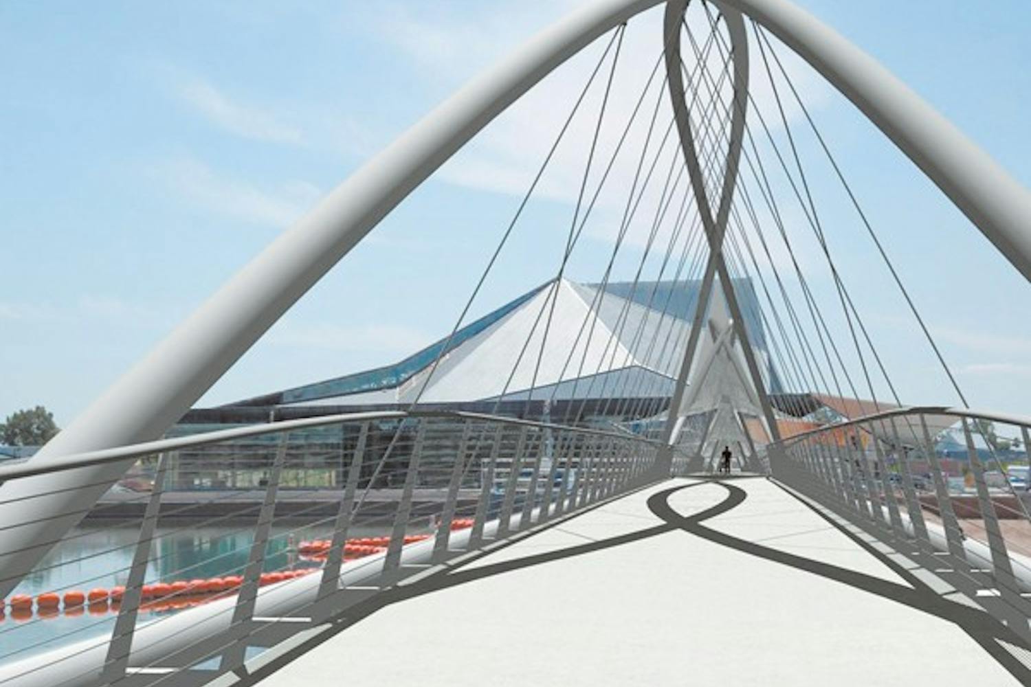 BREAKING GROUND: The City of Tempe began construction this week on a pedestrian bridge (pictured above) that will link the north and south sides of Tempe Town Lake.