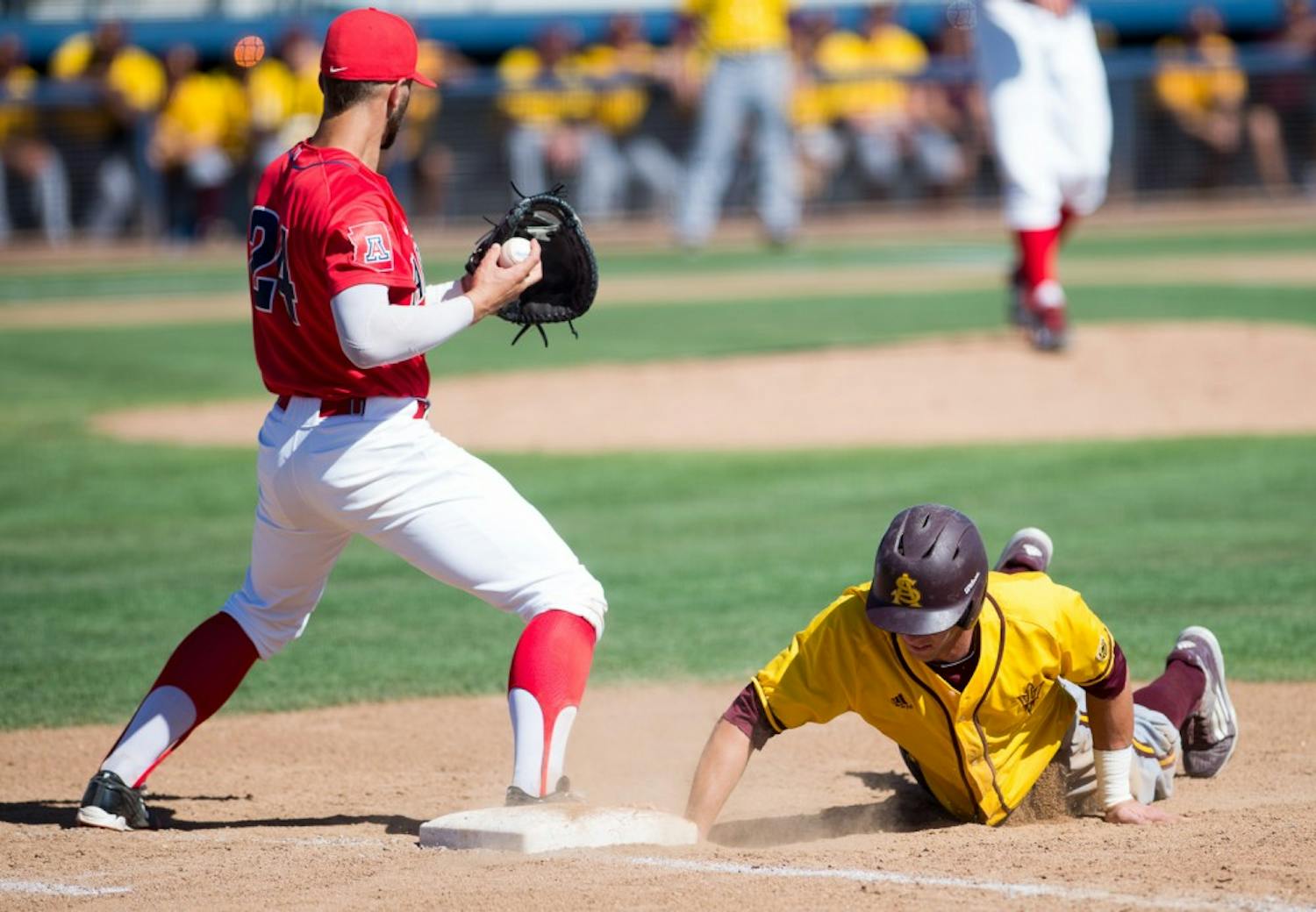 CAPTION1 during a game against UA on Sunday, May 15, 2016, at Hi Corbett Field in Tucson. The Sun Devils defeated the Wildcats 5-1.