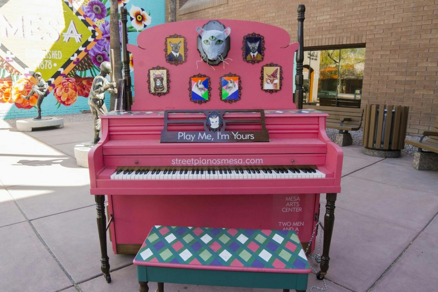 A piano that is part of the traveling art exhibit 'Play Me, I'm Yours' is pictured in Mesa, Arizona, on Sunday, March 13, 2016.&nbsp;&nbsp;