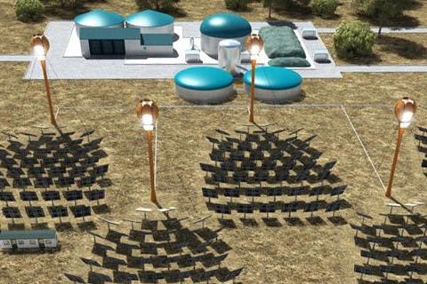 A concept image of the AORA&nbsp;Solar Tulip.