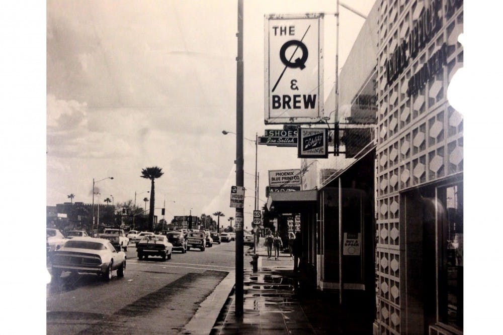 The&nbsp;Q &&nbsp;Brew on 618 S. Mill in downtown Tempe pictured in 1979,&nbsp;now a Bank of America.
