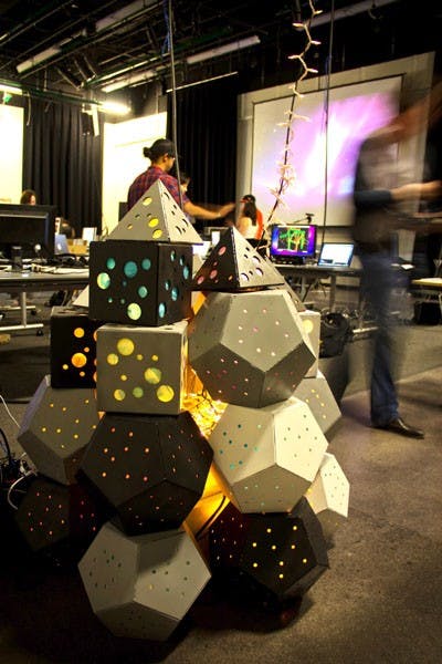 Students in the Digital Culture program share their projects every semester with faculty and other students at the Digital Culture showcase. Shown here is Matthew Briggs and John Carpenter’s project "Coral Works" from the Spring 2012 showcase. Photo courtesy of Erin Jeffries