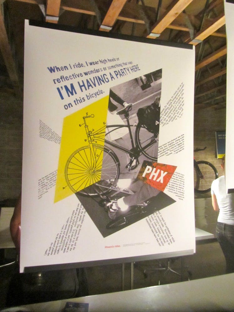 Artist Lindsay Kinkade’s Pedal Craft poster. Picture by Jessica Duckworth. 