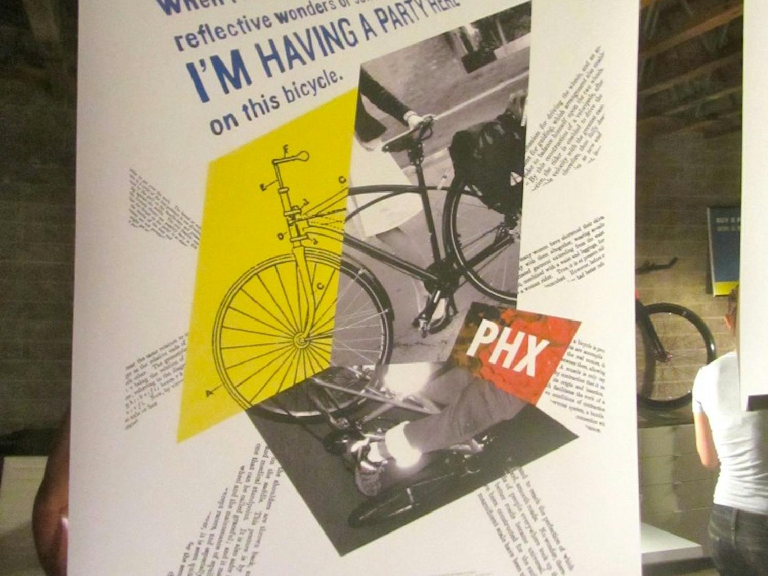 Artist Lindsay Kinkade’s Pedal Craft poster. Picture by Jessica Duckworth. 