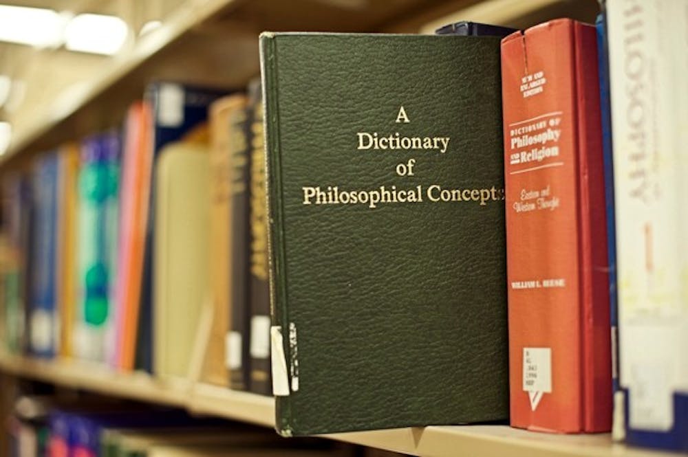 GETTING PHILOSOPHICAL: A selection of the philosophy department's course materials can be found in Hayden Library on the Tempe campus. Philosophy majors have been shown to score higher on postgraduate tests than any other declared major. (Photo by Michael Arellano)