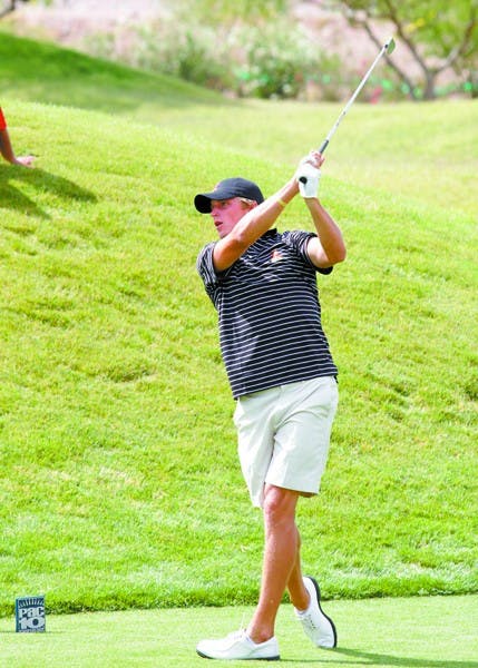 TITLE SEEKERS: ASU senior Jesper Kennegard follows through a shot and watches it land during an event last year. Kennegard is one of five seniors on this year's roster. (Photo Courtesy of Steve Rodriguez)