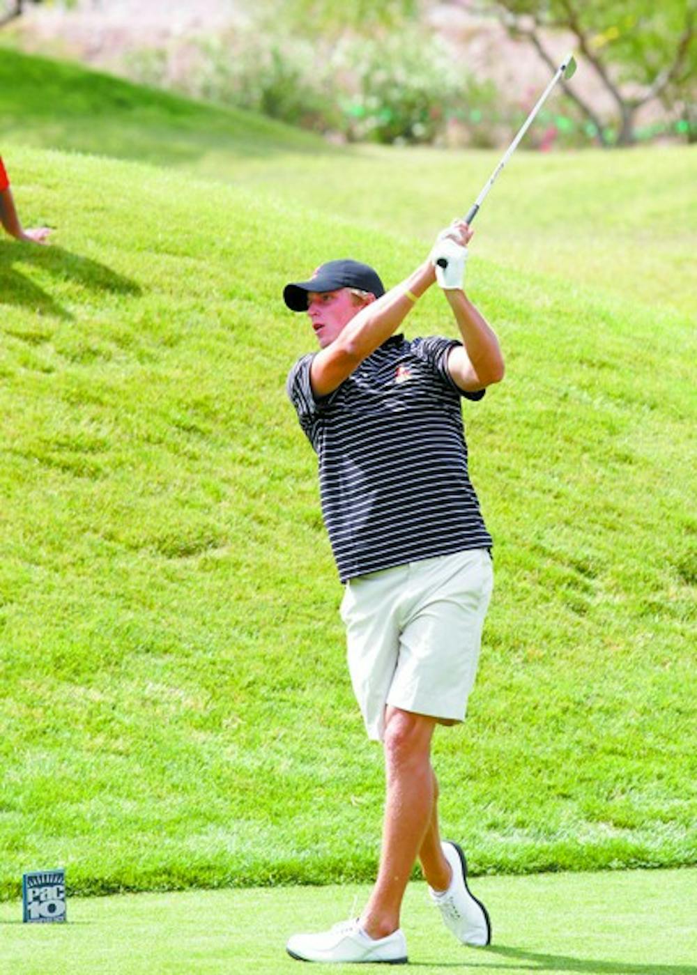 TITLE SEEKERS: ASU senior Jesper Kennegard follows through a shot and watches it land during an event last year. Kennegard is one of five seniors on this year's roster. (Photo Courtesy of Steve Rodriguez)