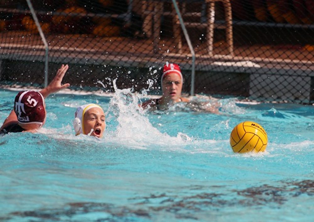 Annabelle Carter helps defend the goal in a game against UCLA March 5, 2011. Carter and the Sun Devils were unable to sustain their perfect record at the UC Irvine Invitational last weekend. (Photo by Beth Easterbrook)