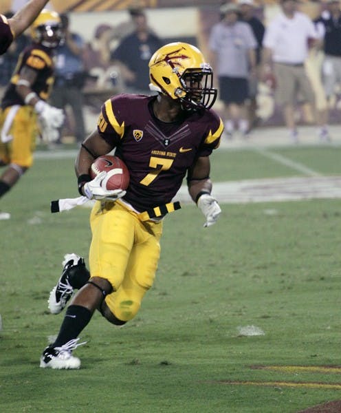 ROAD TEST: ASU sophomore wide receiver Kyle Middlebrooks makes a return during the Sun Devils’ 48-14 win over UC Davis on Sept. 1. ASU expects a packed house when they travel to Illinois on Saturday. (Photo by Beth Easterbrook)