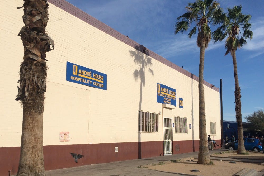 The outside of Andre House Hospitality Center in downtown Phoenix.