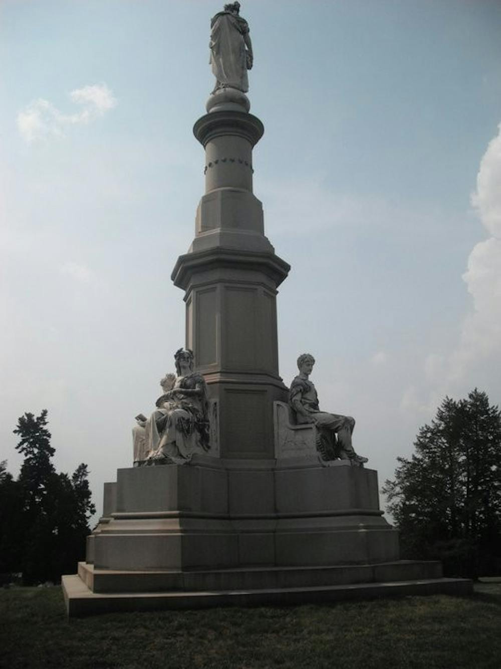 A monument for soldiers now stands at the exact spot where Abraham Lincoln gave his Gettysburg Address. In his speech, Lincoln honored the fallen, wounded, and fighting men who were helping to usher in a newly defined American freedom.