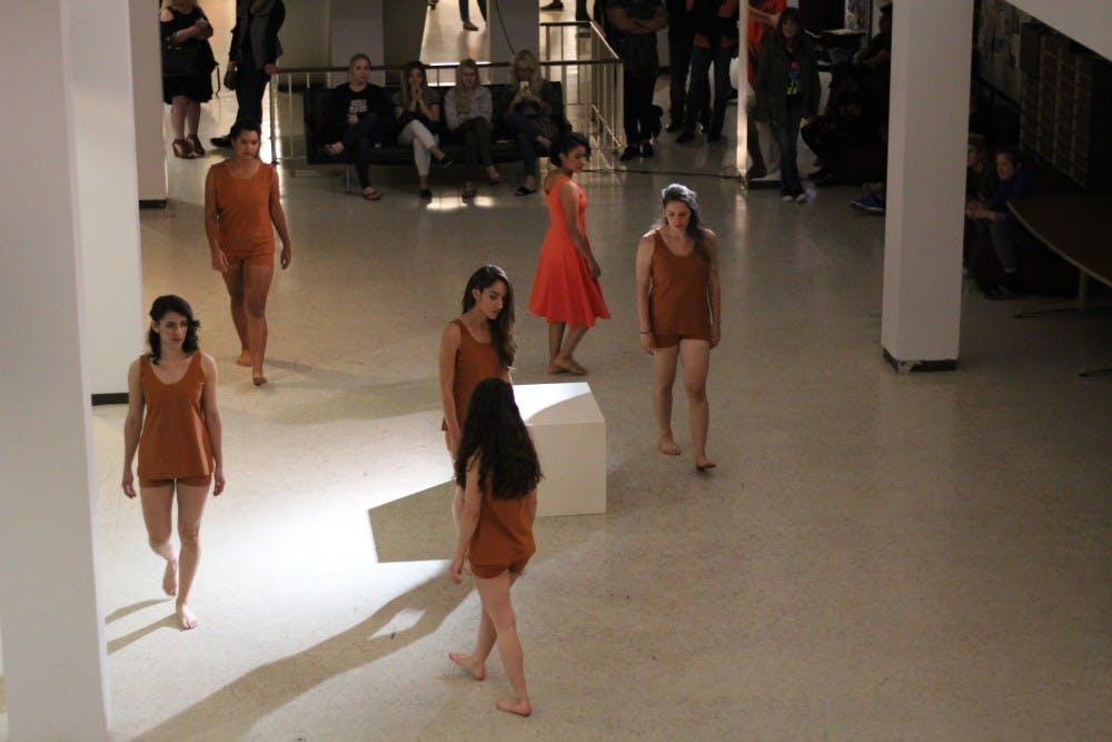 Student dancers participate in the Spring Undergraduate Project Presentations at the Margaret Gisolo Theatre in Tempe on Friday,&nbsp;March 31, 2017.