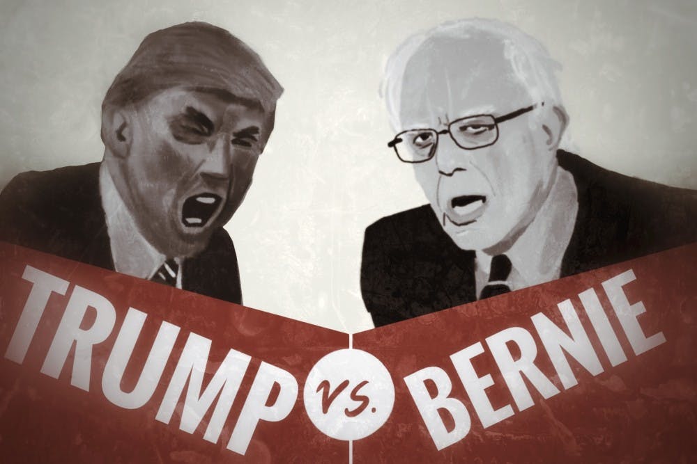 trump v bernie